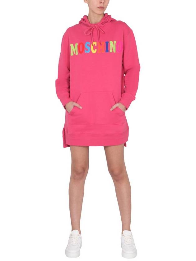 Dress WITH Multicolor Flock Logo 045005282206 B0040175487 - MOSCHINO - BALAAN 3