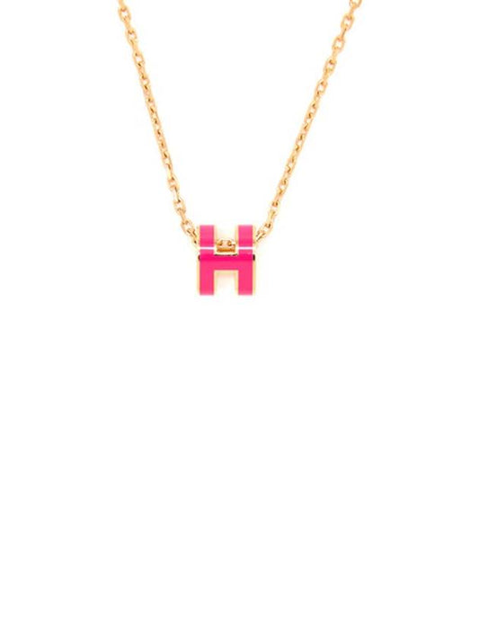 Mini Pop H Pendant Necklace Gold Rose Extreme - HERMES - BALAAN 2