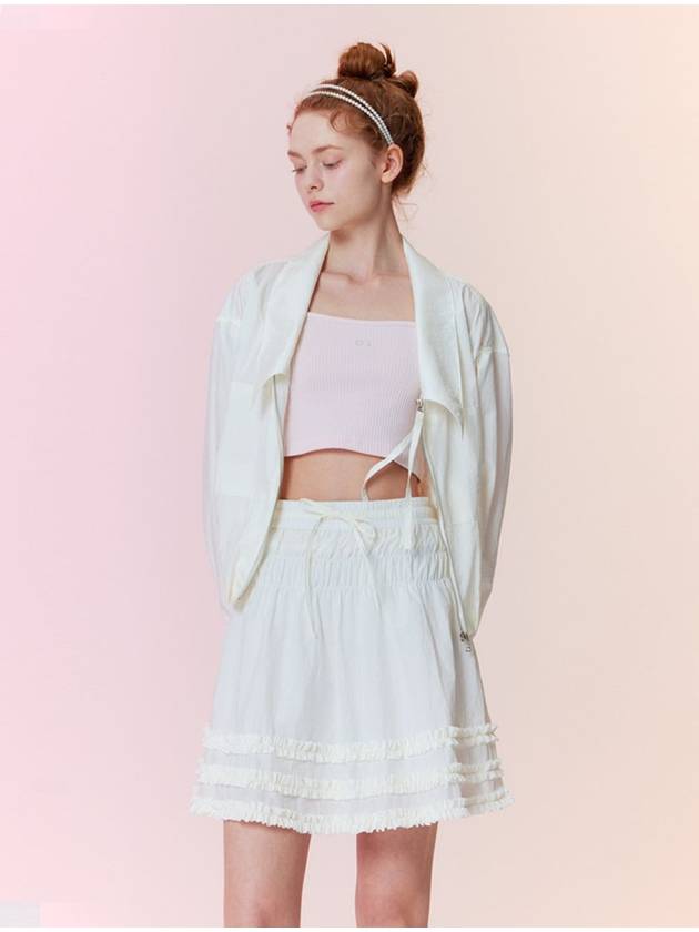 Shining shirring mini skirt_White - OPENING SUNSHINE - BALAAN 2
