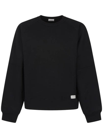 Cotton Sweatshirt Black - SAINT LAURENT - BALAAN 2