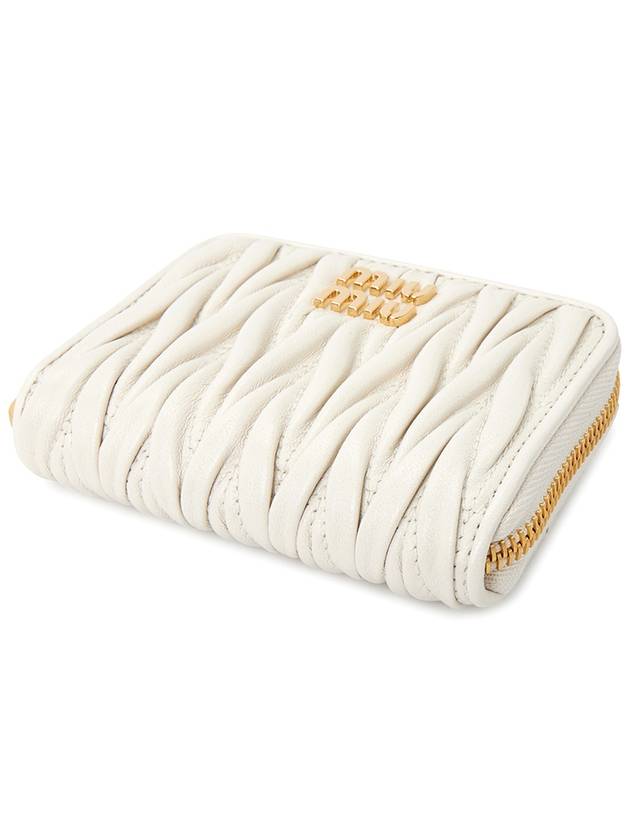 Matelasse Nappa Leather Coin Wallet White - MIU MIU - BALAAN 4