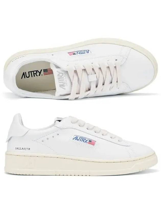 Dallas White Tab Leather Low Top Sneakers White - AUTRY - BALAAN 2