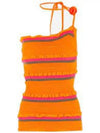 Striped One Shoulder Knit Top Orange - JACQUEMUS - BALAAN 2