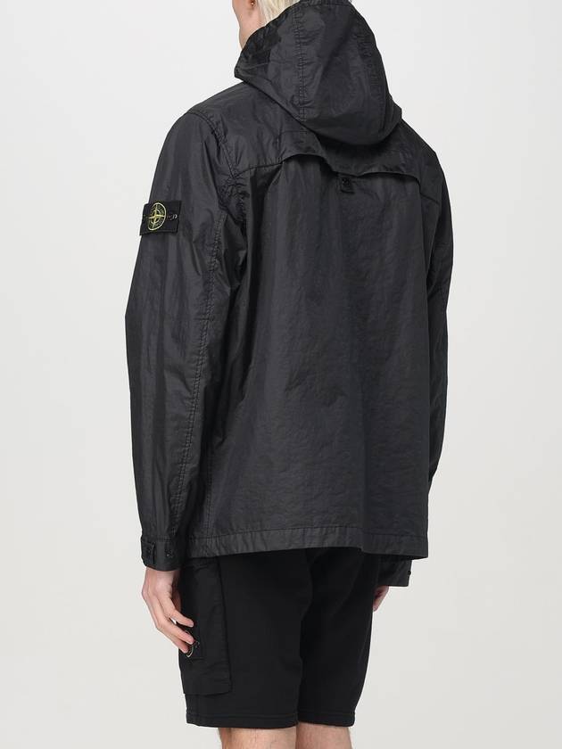 Membrana 3L TC Breathable Water-Resistant Hooded Jacket Black - STONE ISLAND - BALAAN 4