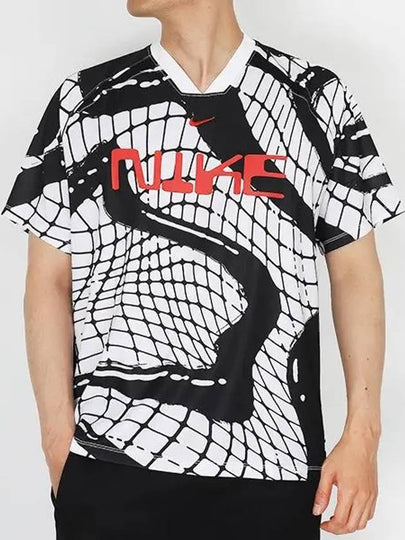 Soccer Dri Fit Jersey Short Sleeve T-Shirt White Black - NIKE - BALAAN 2