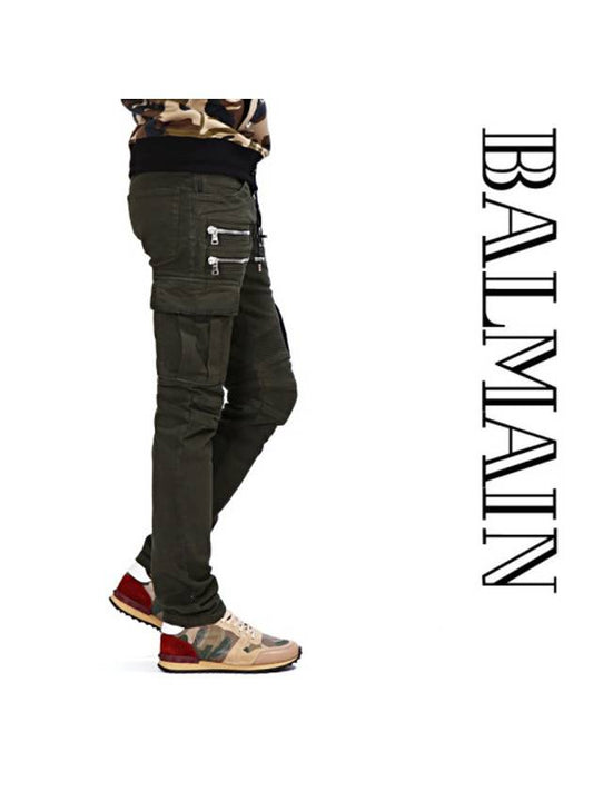 Cargo Straight Pants Green - BALMAIN - BALAAN 1