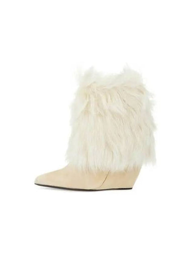 WOMEN DECADENCE SUEDE BOOTS CREAM - GIUSEPPE ZANOTTI - BALAAN 1