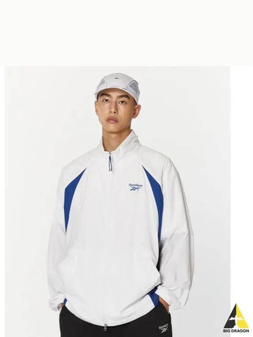 Essential Circle Lightweight Windbreaker White Blue - REEBOK - BALAAN 1