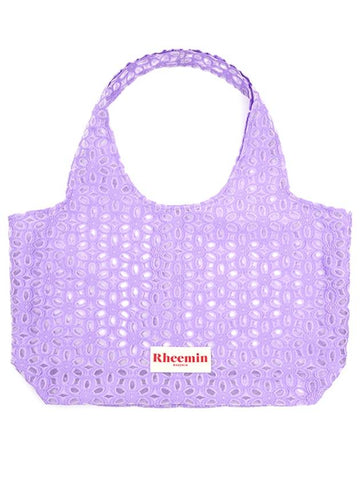 Flower jacquard shopper LAVENDER - RHEEMIN - BALAAN 1