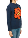 Kids Knit Sweatshirt K2583384A Blue - KENZO - BALAAN 4