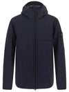 Men's Soft Shell Pure Insulation Technology Primaloft Hooded Jacket Navy - STONE ISLAND - BALAAN 2