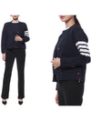 4-Bar Loopback Jersey Cardigan Navy - THOM BROWNE - BALAAN 3