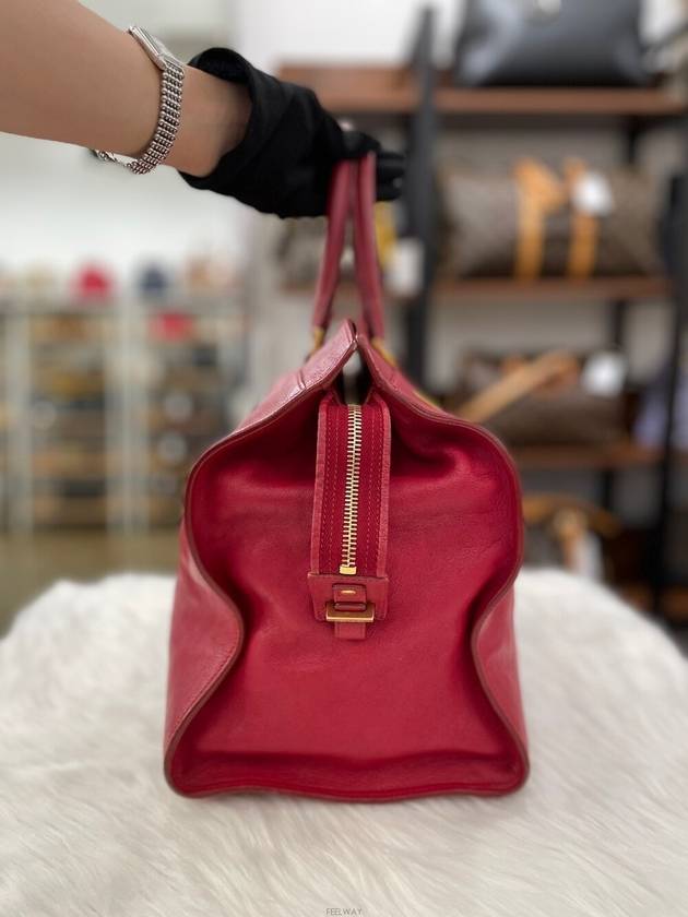 Daol Sangin Store Carvasique Boston Bag Red 311217 Condition B - SAINT LAURENT - BALAAN 3