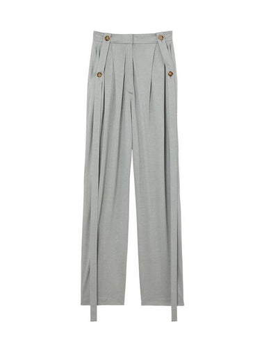 strap straight pants - BURBERRY - BALAAN 1