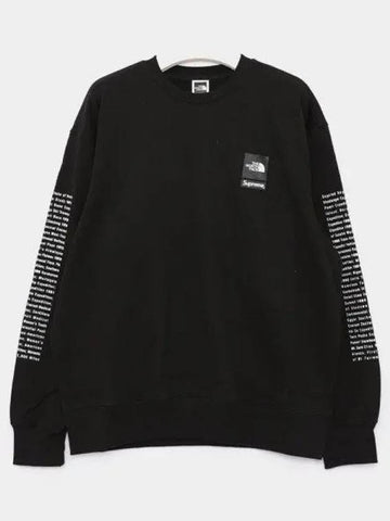 The North Face Collaboration Crew Neck Men s Sweatshirt SS24SW2 BLACK 1039908 - SUPREME - BALAAN 1