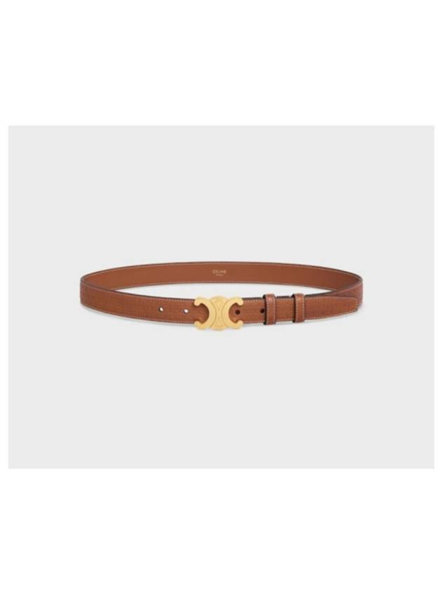 Triomphe Medium Calfskin Belt Brown - CELINE - BALAAN 2