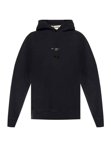 Studios Reverse Logo Hooded Top Black - ACNE STUDIOS - BALAAN.