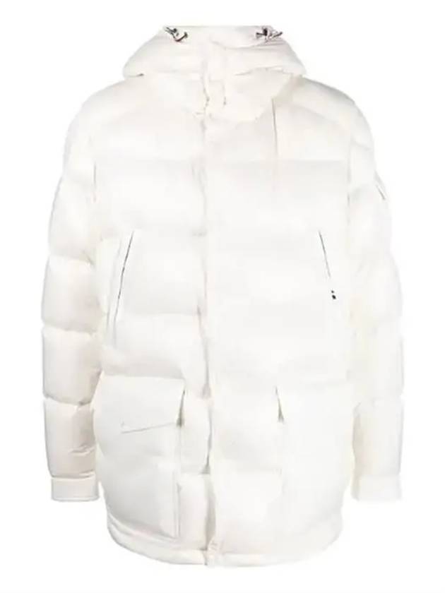 CHIABLESE logo patch short padded jacket white - MONCLER - BALAAN.