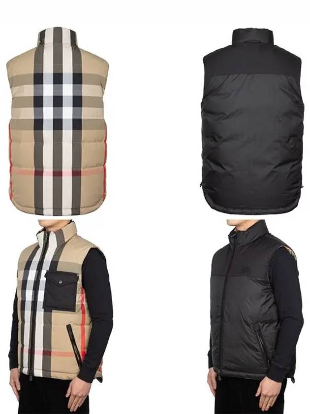 Reversible Check Nylon Padding Vest Archive Beige - BURBERRY - BALAAN 8