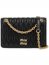 Matelasse Nappa Leather Mini Bag Black - MIU MIU - BALAAN 3