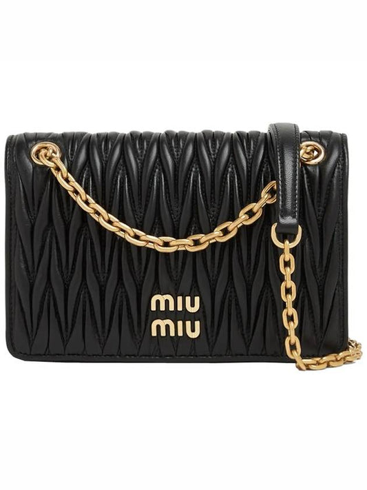 Matelasse Nappa Leather Mini Bag Black - MIU MIU - BALAAN 2