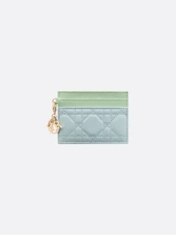 Lady Freesia Card Wallet Blue - DIOR - BALAAN 1