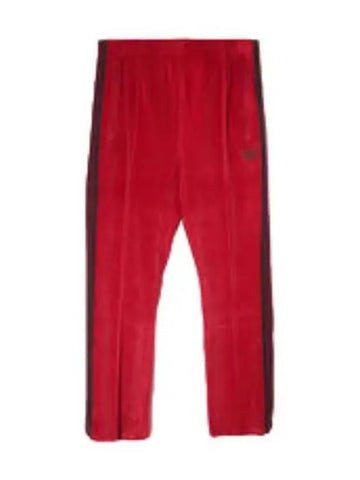 Narrow Track Pant C Pe Velor Red NS253 Pants Training - NEEDLES - BALAAN 1