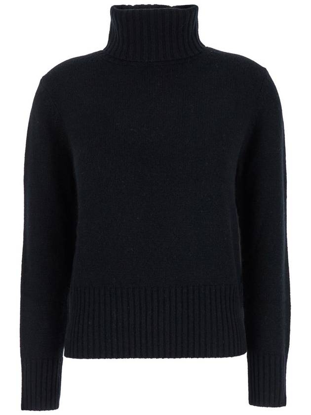 Black High Neck Sweater In Wool And Cashmere Woman - ALLUDE - BALAAN 1