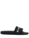 Logo Rubber Slide Slippers Black - GIVENCHY - BALAAN 5