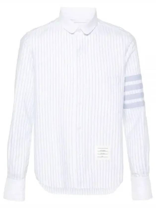 4 Bar Stripe Long Sleeve Shirt White - THOM BROWNE - BALAAN 2