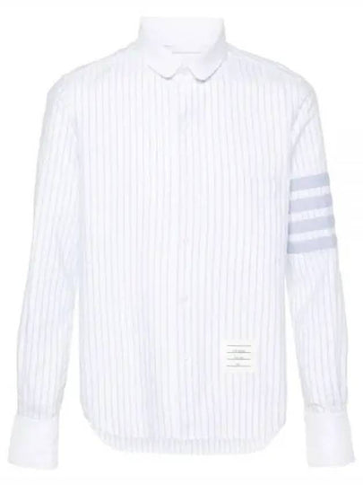 4 Bar Stripe Long Sleeve Shirt White - THOM BROWNE - BALAAN 2