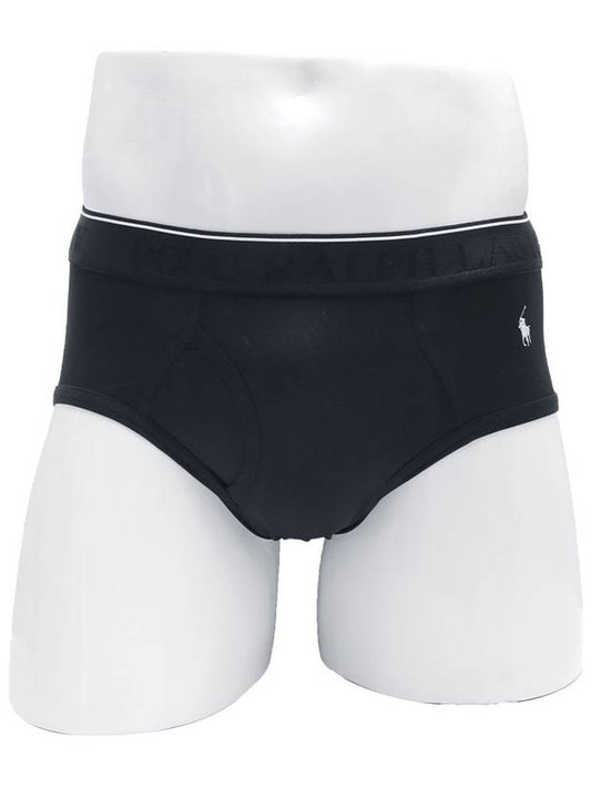 Logo Triangle Briefs 3 Pack Black - POLO RALPH LAUREN - BALAAN.