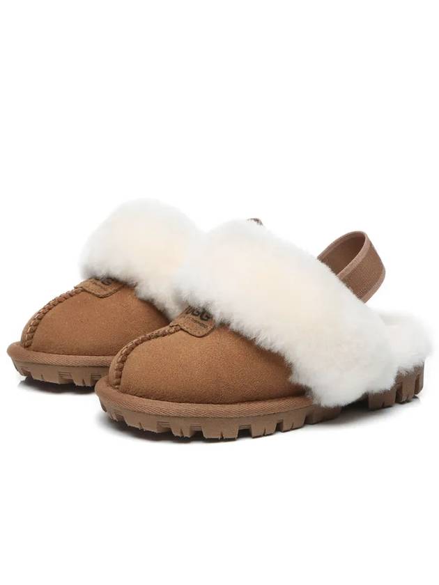 Suzy Slippers Fur Sandals Kids Ugg AS2038K Chestnut - EVER AUSTRALIA UGG - BALAAN 3