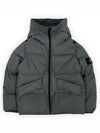 Kids Garment Dyed Crinkle Reps Recycled Nylon Down Padding Pewter Grey - STONE ISLAND - BALAAN 2