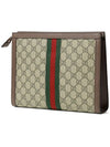 Ophidia Pouch Clutch Bag Beige Ebony - GUCCI - BALAAN 4