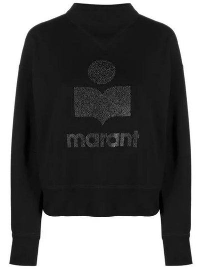 Moby Logo Print Sweatshirt Black - ISABEL MARANT - BALAAN 2