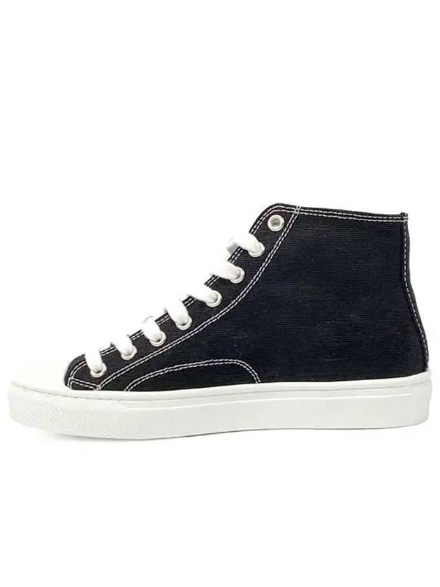 Logo Canvas High-Top Sneakers Black - VIVIENNE WESTWOOD - BALAAN 5