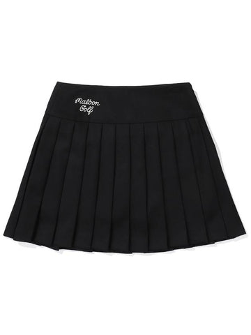 Wool pleated skirt BLACK WOMAN - MALBON GOLF - BALAAN 1