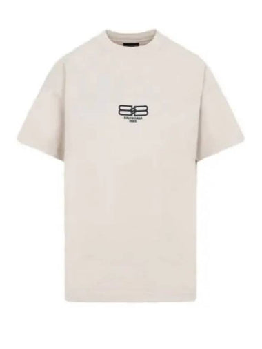 Women s BB logo short sleeve beige 612965 TMVG7 - BALENCIAGA - BALAAN 1