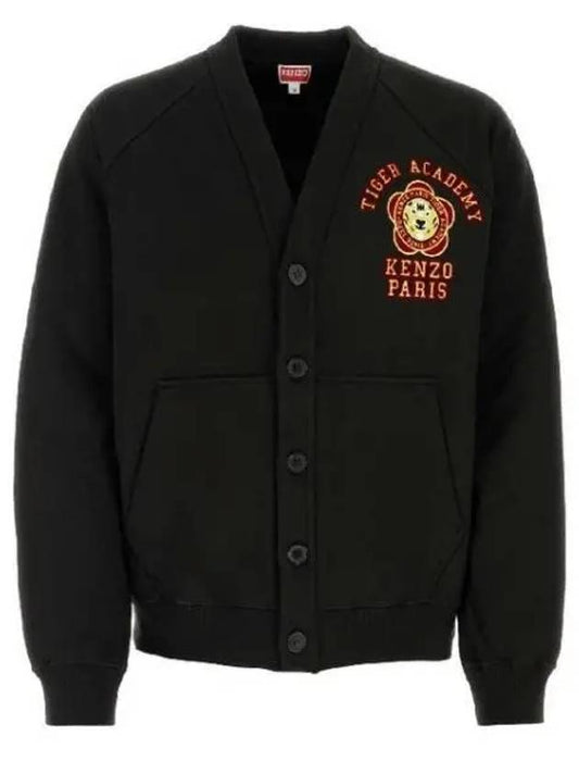 Tiger Academy Cotton Cardigan Black - KENZO - BALAAN 2