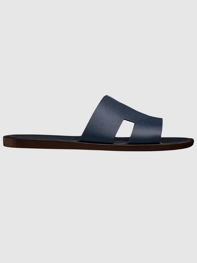 Men's Izmir Sandals Calfskin Absong Navy - HERMES - BALAAN 9