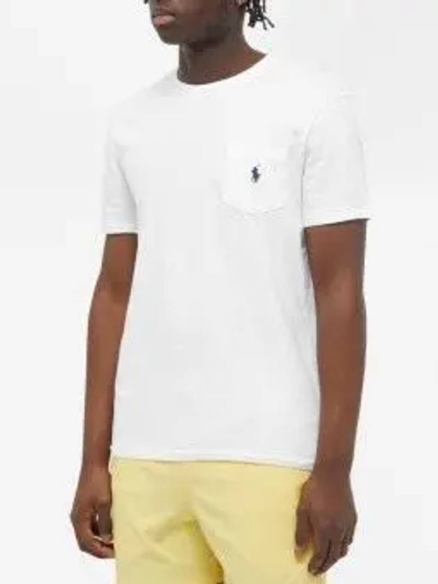 Pony Embroidered Logo Pocket Short Sleeve T-Shirt White - POLO RALPH LAUREN - BALAAN 4