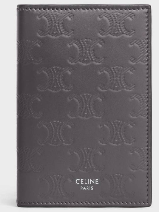 Vertical Card Wallet Triomphe Embossed Calfskin - CELINE - BALAAN 1