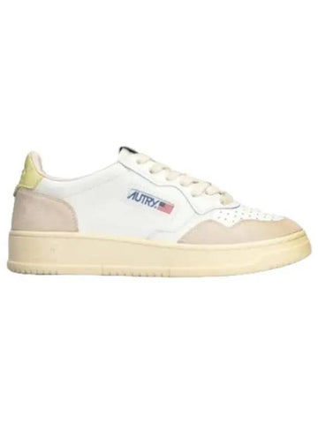 medalist sneakers in leather white suede lemon - AUTRY - BALAAN 1