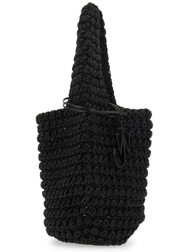 Logo Charm Popcorn Tote Bag Black - JW ANDERSON - BALAAN 4