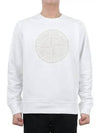 Men's Industrial One Print Sweatshirt White - STONE ISLAND - BALAAN 2