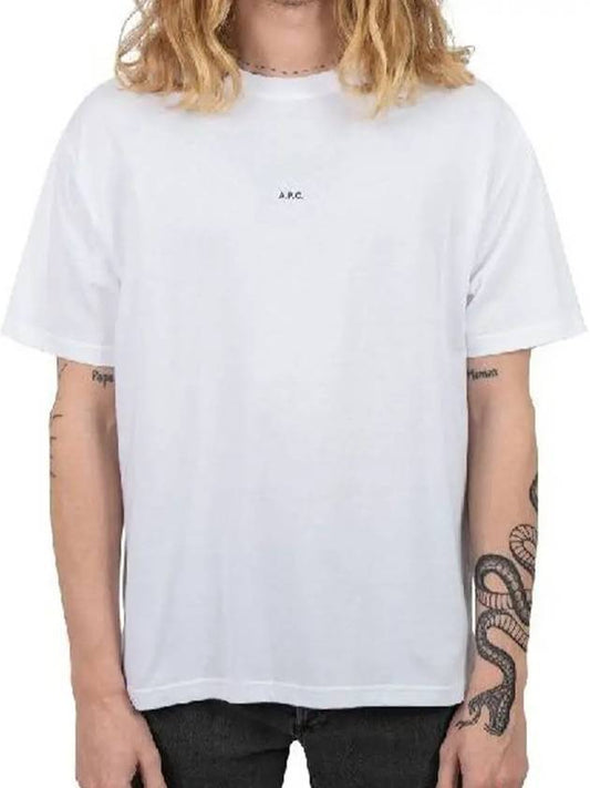 Men's Kyle Micro Logo Short Sleeve T-Shirt White - A.P.C. - BALAAN