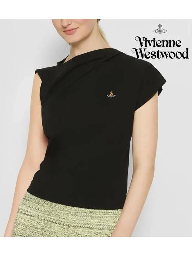 Women's Embroidered Logo Sleeveless Black - VIVIENNE WESTWOOD - BALAAN 3