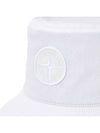 Logo Patch Bucket Hat White - STONE ISLAND - BALAAN 6