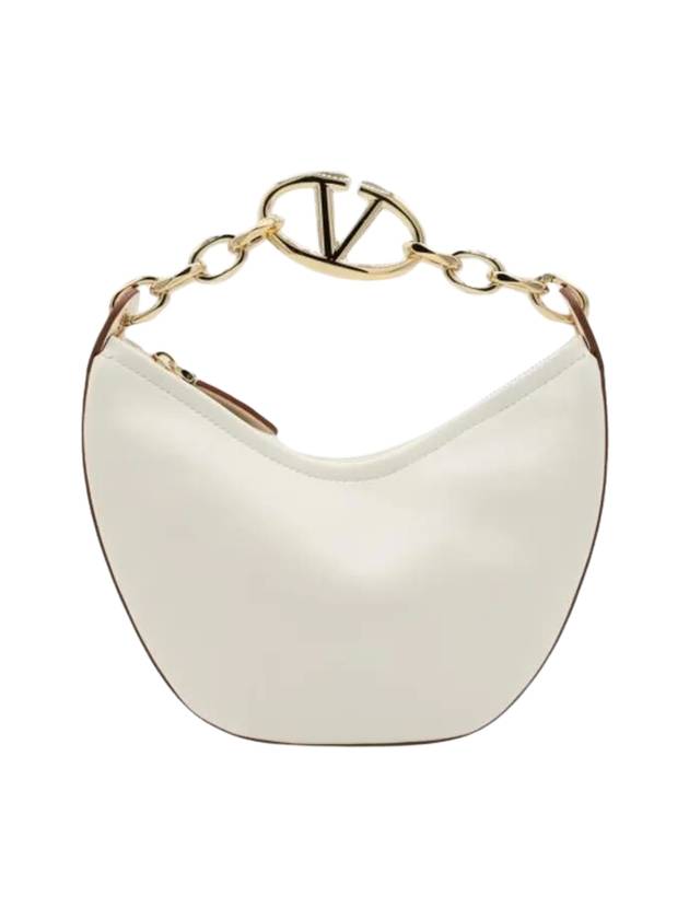 V Logo Moon Small Tote Bag Ivory - VALENTINO - BALAAN 1